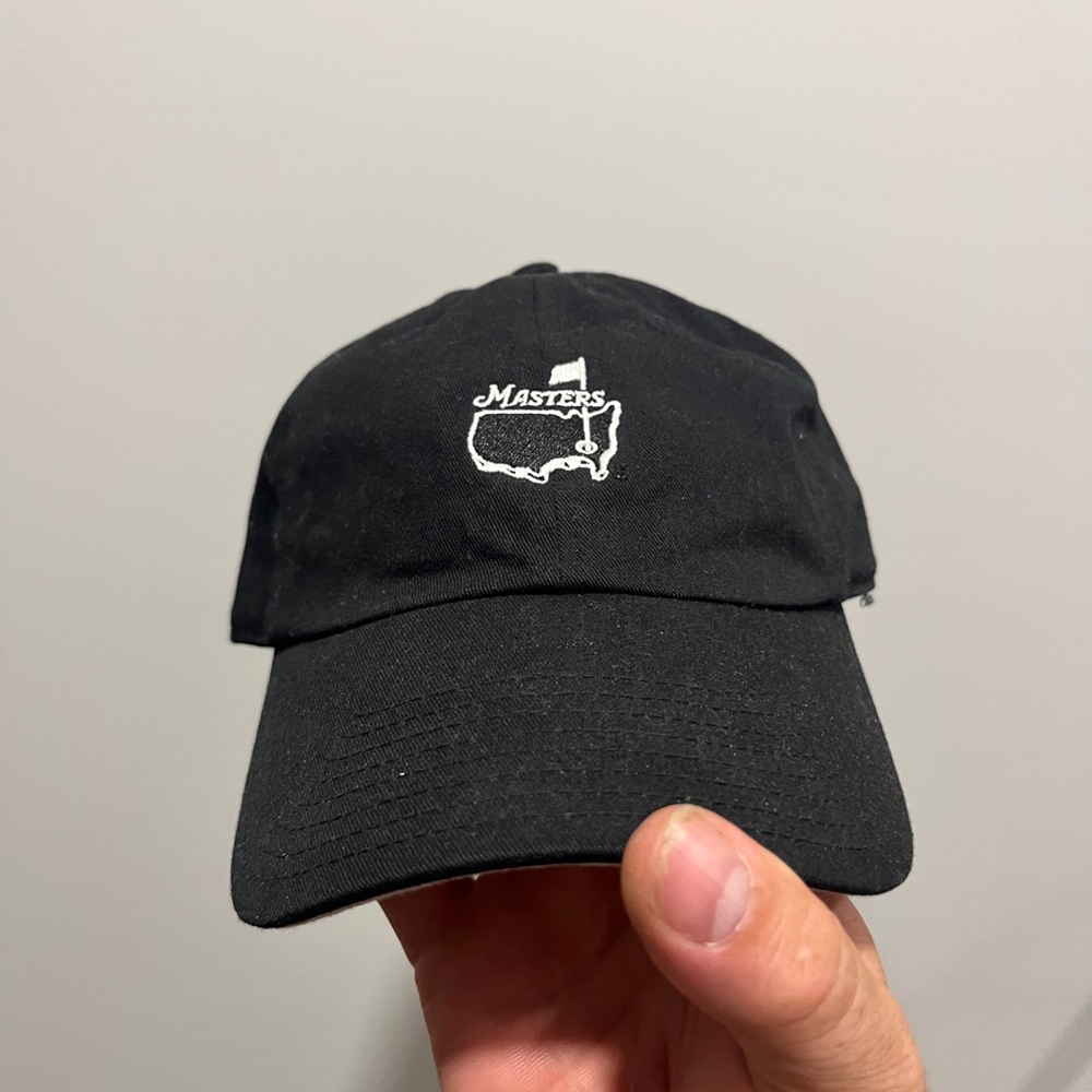 Black Masters Logo Hat. Adjustable